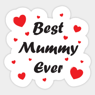 Best mummy ever heart doodle hand drawn design Sticker